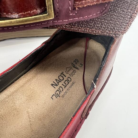 Naot Leather Ankle Strap Mary Jane Shoes Comfort Platform Flats Size 39 - Picture 8 of 12